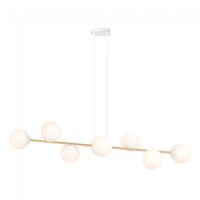 lampara de techo cuaron ii opal 8 luces