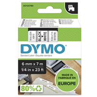 d1 - cintas dymo 6mmx7m negblan