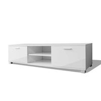mueble de tv blanco brillo 140x405x35 cm vidaxl