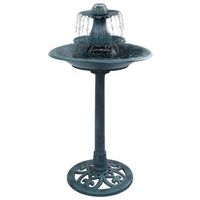 fuente de bano para pajaros plastico verde 50x91 cm vidaxl