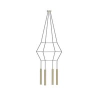 lampara colgante rose 4 luces