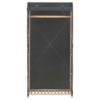 Armario 40x79x170 Cm Madera De Pino - Gris