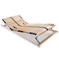 somier de laminas sin colchon con 28 listones 7 zonas 90x200 cm vidaxl