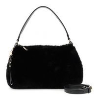 bolso de hombro de suave pelo sintetico black taglia unica