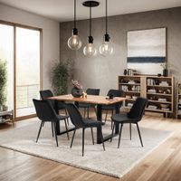 2 sillas de comedor acolchadas aterciopeladas 48 x 59 x 825 cm negro
