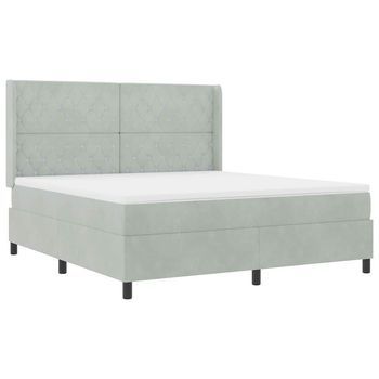Cama Tapizada 203x180x128 Cm Madera - Gris