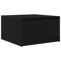 mesa de centro con cajones roble negro 705x70x40 cm vidaxl
