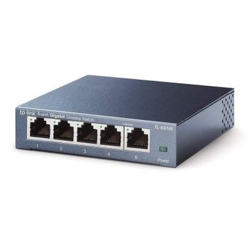 TP-Link TL-SG105S Switch 5 Puertos Gigabit 10/100/1000 Mbps Metálico