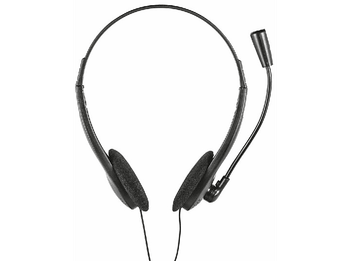 Auriculares - Trust Primo, De diadema, Con cable, Jack 3.5 mm, Para PC/ Portátil, Negro