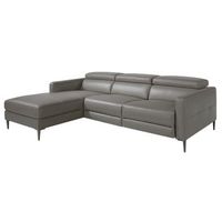 sofa chaise longue relax izquierda piel gris oscuro angel cerda 6125 258x173x95