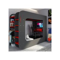 trasman pod solo 2 gaming high sleeper bed with chair bed 90x200cm