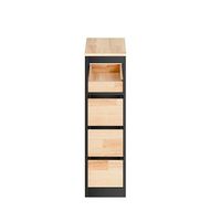 sobuy mueble auxiliar de bano negro 4 ruedas 3 cajones estante 233x653x823 cm 40 kg bzr54-ii-sch