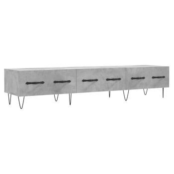 Mueble Tv - Mesa De Tv Madera De Ingeniería Gris Hormigón 150x36x30 Cm