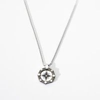cadena con brujula de acero inoxidable grabable