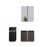 conjunto de muebles de bano gloria 3 piezas con mueble alto vicco