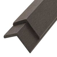 molduras angulares 5 uds wpc marron oscuro 170 cm vidaxl