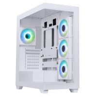 caja gaming bitfenix ceto premium edition torre media argb blanca vidrio templado