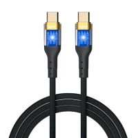 cable usb-c a usb-c iggual 3a 1 metro trenzado led negro