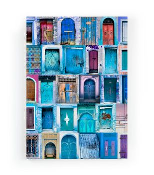 Lienzo 60x40 impresión puerta azul