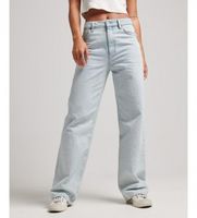 superdry para mujer w7010800a vaqueros de algodon organico con pernera ancha azul 3032 casual denim sostenible