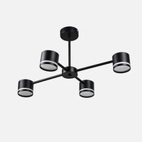fabrilamp lampara ortiga 4 x gx53 negra 36w 3200lm bombillas incluidas