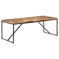 mesa de comedor madera maciza de acacia y mango 200x90x76 cm vidaxl