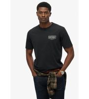 superdry para hombre m1012273a camiseta work tab loose negro s casual algodon manga corta