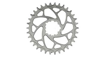 Alugear round elm direct mount sram 3 bolt 10 11 12 speed silver plato