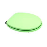 asiento de inodoro universal de mdf verde con bisagras metalicas
