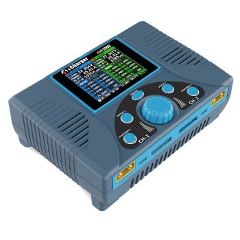 Cargador / descargador de equilibrio iCharger 458Duo 1600W 45A de doble canal TYPE-C para baterías LiPo LiFe LiVH NiMH N
