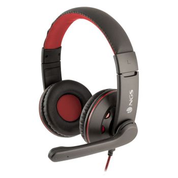 NGS VOX420-DJ Auriculares Negro/Rojo