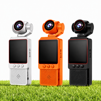 Cámara 4K para Vlog y Viajes - Mini Cámara Digital WiFi de Bolsillo con Pantalla Táctil y Objetivo Giratorio 180°/270°, Ideal para Grabación Portátil de Fotos y Vídeos en Movimiento