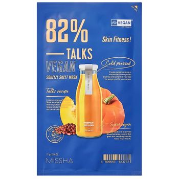 Missha - Talks Vegan Squeeze Sheet Mask Skin Fitness Mascarillas de celulosa 27 g unisex