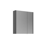 mueble de bano con espejo  - 60 x 16 x 66 cm - gris  antracita