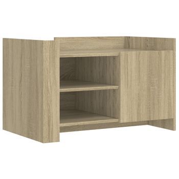 Mesa De Café - Mesa De Centro Madera De Ingeniería Roble Sonoma 80x50x50 Cm