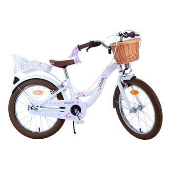 Bicicleta Niños 18 Pulgadas Volare Blossom 5-7 Años Blanco