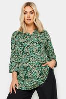 yours camisa verde estampado confeti mujer curvy y tallas grandes yours
