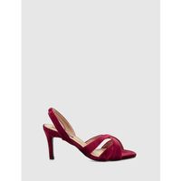 kamome trends zapatos de tacon sandalia titia burdeos para mujer