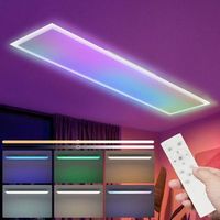 lampara de techo led regulable para sala de estar panel de techo largo cambio de color rgb cocina fiesta zmh