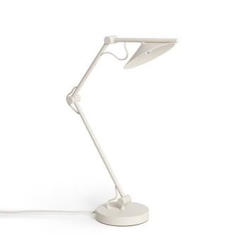 Lámpara De Mesa Led 8w Metal Evian Blanco Roto