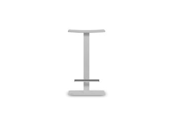 Taburete 63 cm  asiento blanco estructura blanco