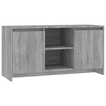 Mueble Tv | Mueble De Salón | Armario Tv Madera De Ingeniería Gris Sonoma 102x37,5x52,5 Cm