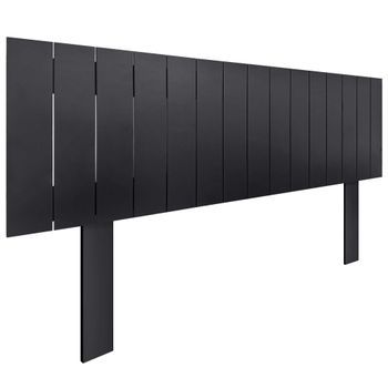 Cabecero De Madera Reciclada Dm Estilo Palet Vertical Con Patas 145x115cm Camas 145 - Negro Sólido