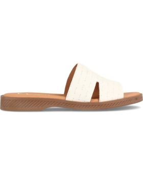 de MARILA SANDALIA PLANA PARA MUJER TIPO ZUECO EN PIEL ANKARA BLANCO