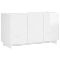armario de bano blanco brillante 101 x 41 x 58 cm vidaxl