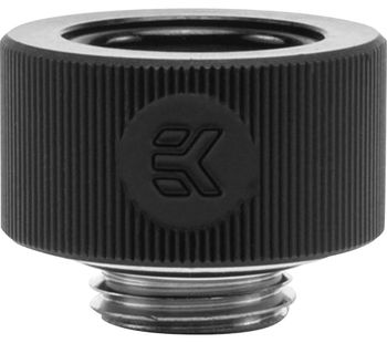 EK-HDC Hard Tube Fitting - 16 mm, Elox Black, Black