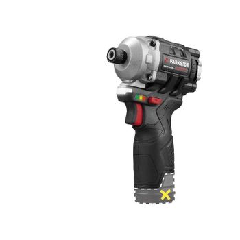 Parkside - Destornillador de impacto inalámbrico 12 V con motor sin escobillas, par máximo 170 Nm y 4 niveles ajustables para trabajos en espacios reducidos
