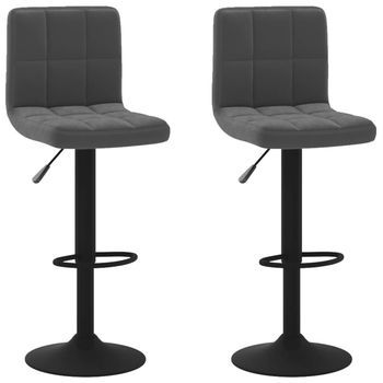 Taburetes De Cocina 2 Unidades Terciopelo Negro Vidaxl
