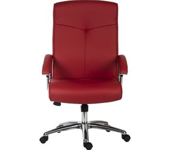 Hoxton Leather Tilting Executive Chair - Red, Red