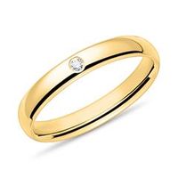 anillo de mujer en oro amarillo 14 quilates con diamante